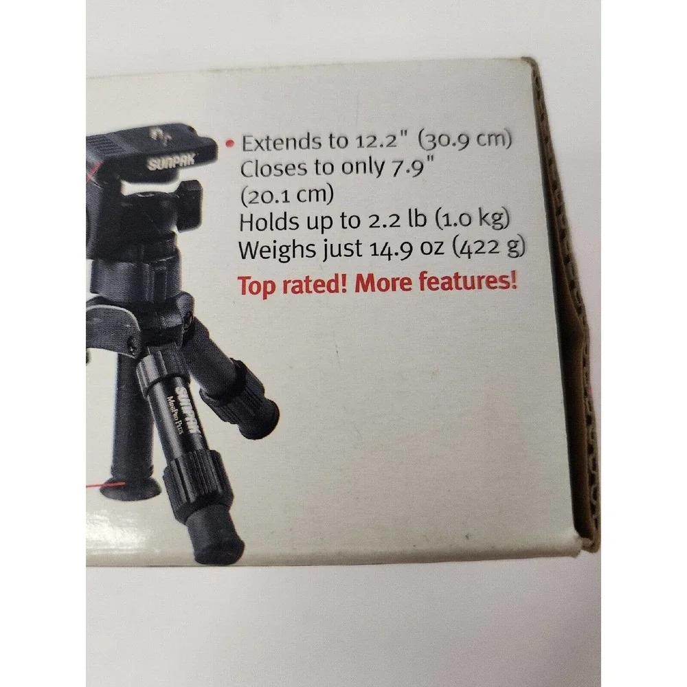 Sunpak Mini Pro Plus Light Duty Tripod. Extends To 12.2